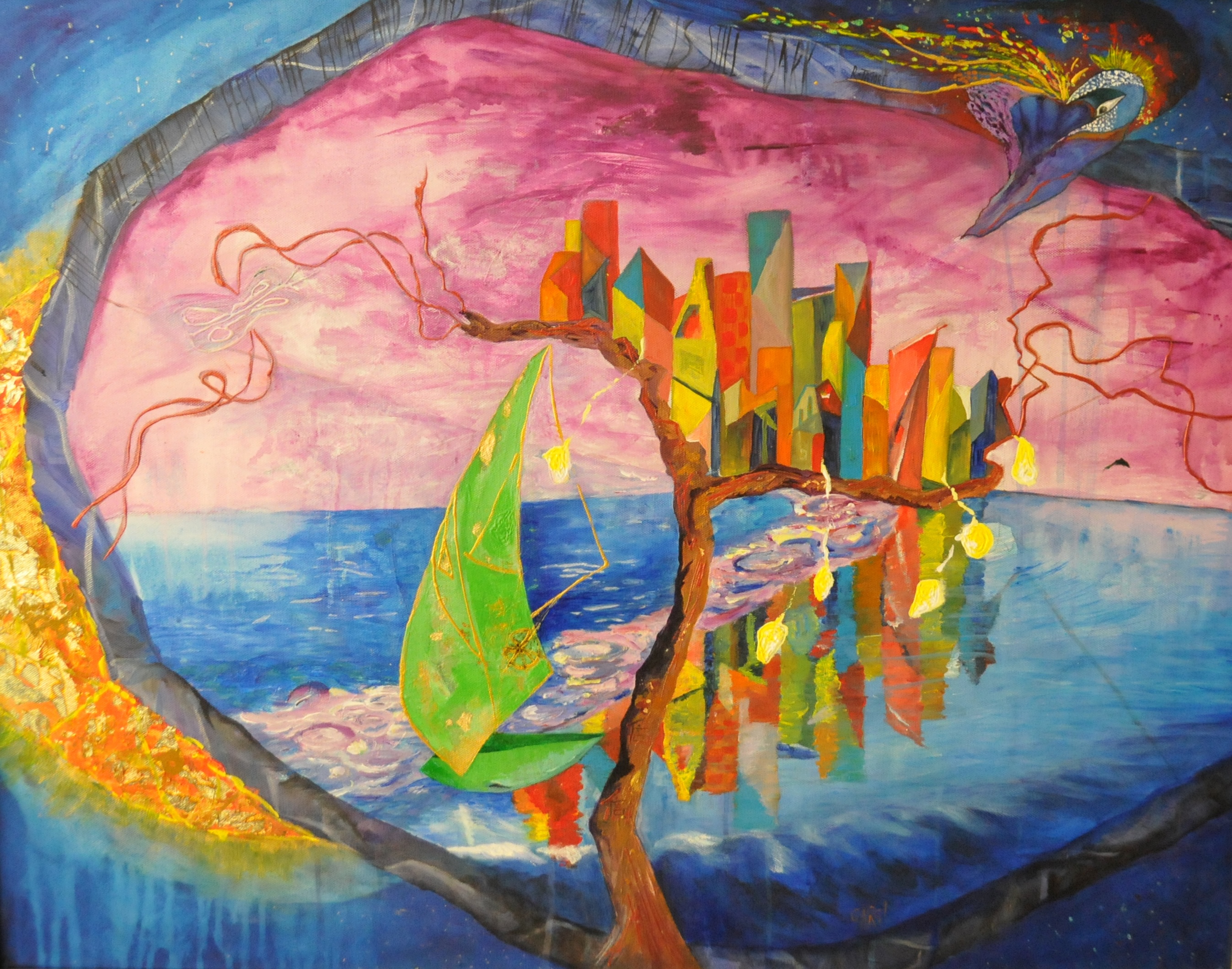 Faith at Still Dawn — Acrylic on canvas