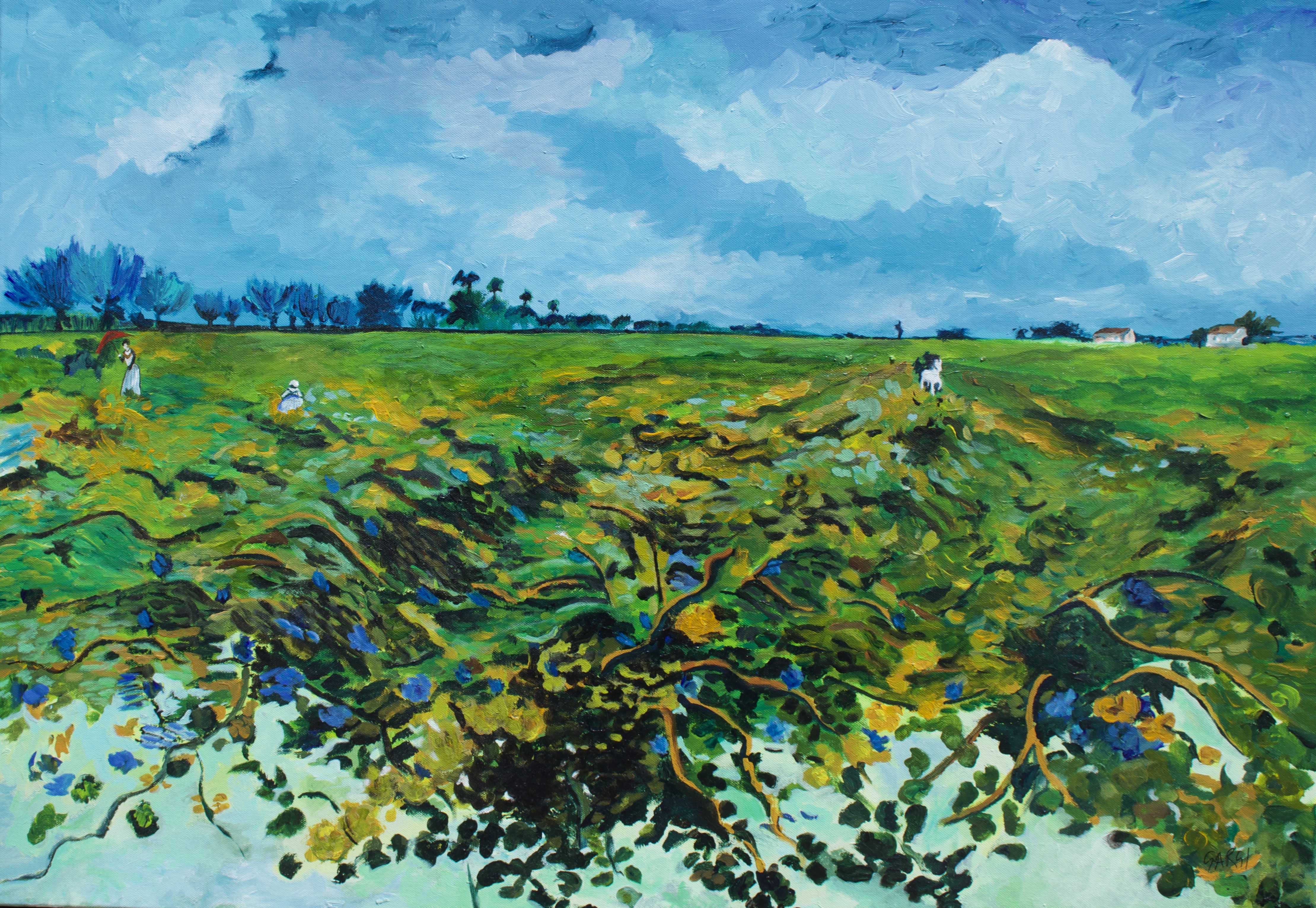 Green Fields, After the Rain — Acrylic on Canvas